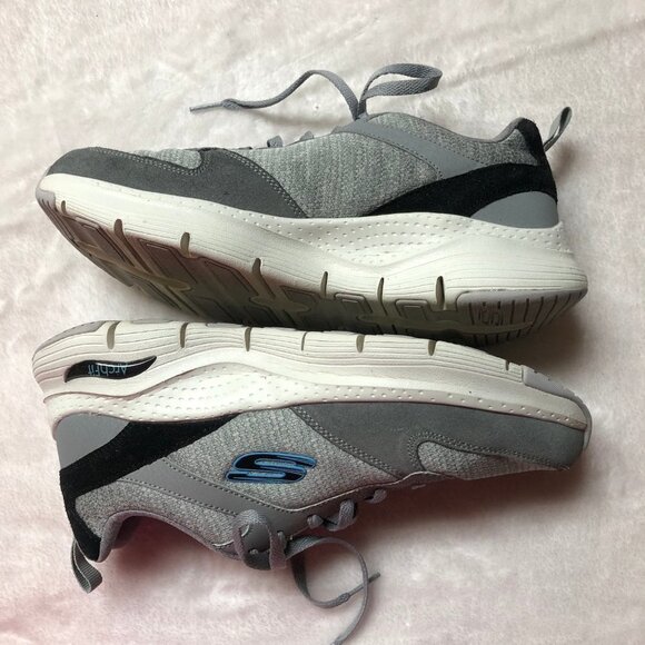 Skechers Arch Fit - Roykon 232205 Men's Athletic Shoes Grey/Black 7.5 US - Picture 2 of 9